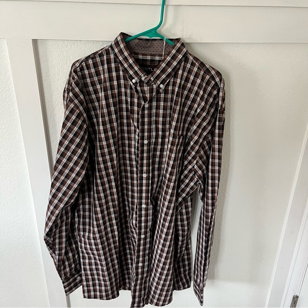 Pintlar Men's XL Plaid Western Dress Shirt NWT.